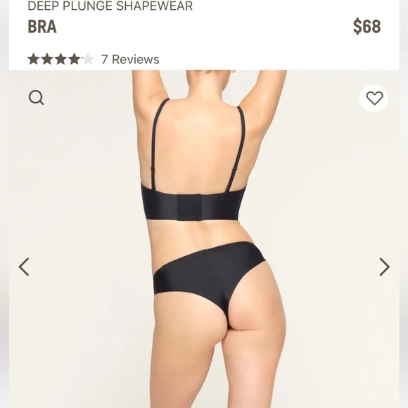 SKIMS deep plunge shapewear.
